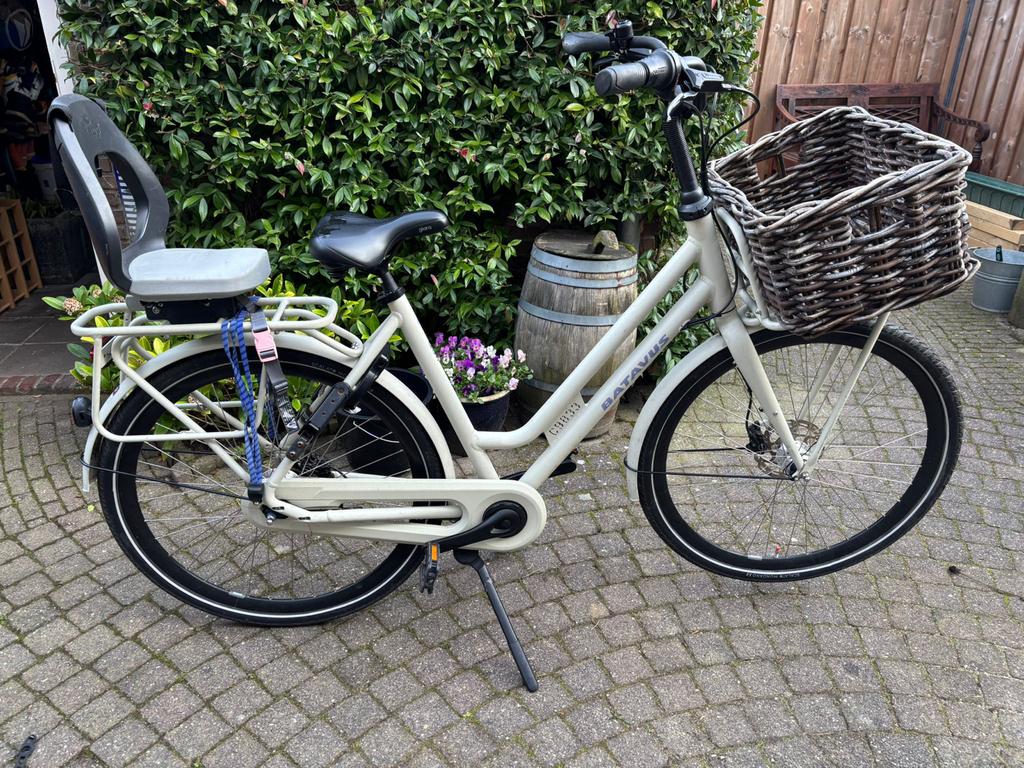 Batavus Quip damesfiets met mand, Fietsen en Brommers, Fietsen | Dames | Moederfietsen, Gebruikt, Batavus, 53 tot 56 cm, 0 zitjes