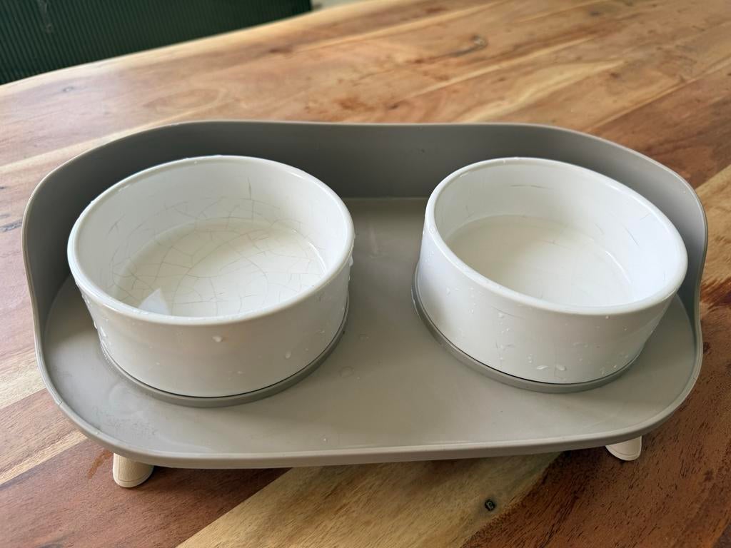 Kom set voor kat, Dieren en Toebehoren, Ophalen, Gebruikt