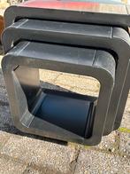 Set van 3 zwarte open wandkastjes, Huis en Inrichting, Kasten | Overige, Ophalen, Gebruikt
