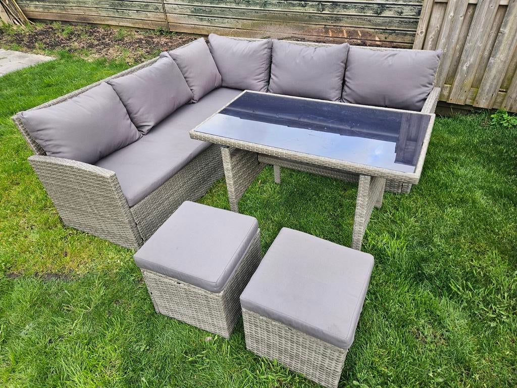 Loungeset, Tuin en Terras, Ophalen, Zo goed als nieuw, Kunststof