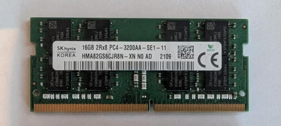 SK Hynix 16GB DDR4 SODIMM 3200MHz RAM, Computers en Software, RAM geheugen, DDR4, Ophalen of Verzenden, Zo goed als nieuw, Laptop
