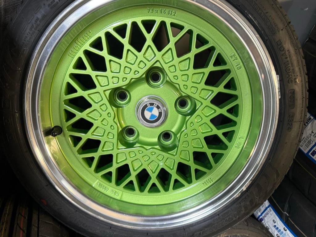 14 inch Melber velgen 4x120 7J BMW 02 E9 E12 E21 E28 E30 E36, Ophalen, 14 inch, Gebruikt, Banden en Velgen
