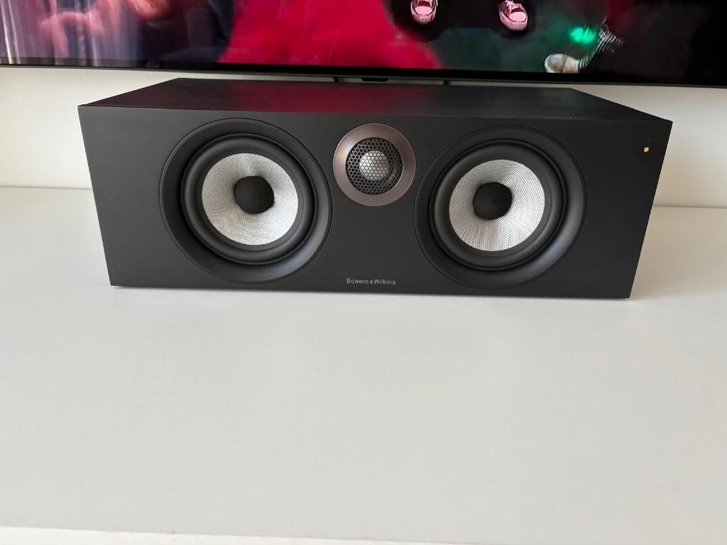 B&W HTM6 Black center speaker, Ophalen, Gebruikt, 60 tot 120 watt, Bowers & Wilkins (B&W)