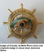 Canada, fraaie grote speld THE BELLE RIVER LIONS, Lions Club, Verzamelen, Ophalen of Verzenden, Zo goed als nieuw, Merk, Speldje of Pin