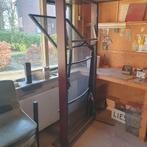 Bed frame, Ophalen, Eenpersoons, Bruin, 120 cm