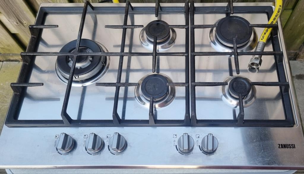 Zanussi gaskookplaat 5-pits, Witgoed en Apparatuur, Fornuizen, Ophalen