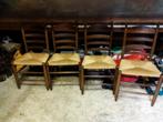 4 Eikenknopstoelen met biezen zitting, Ophalen