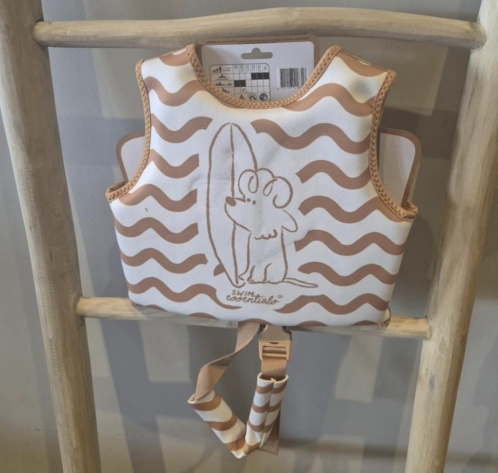 NIEUW Zwemvest 1-2 jaar (11-15 kg) Hond Surfer Bruin Oranje, Kinderen en Baby's, Kinderkleding | Kinder-zwemkleding, Verzenden