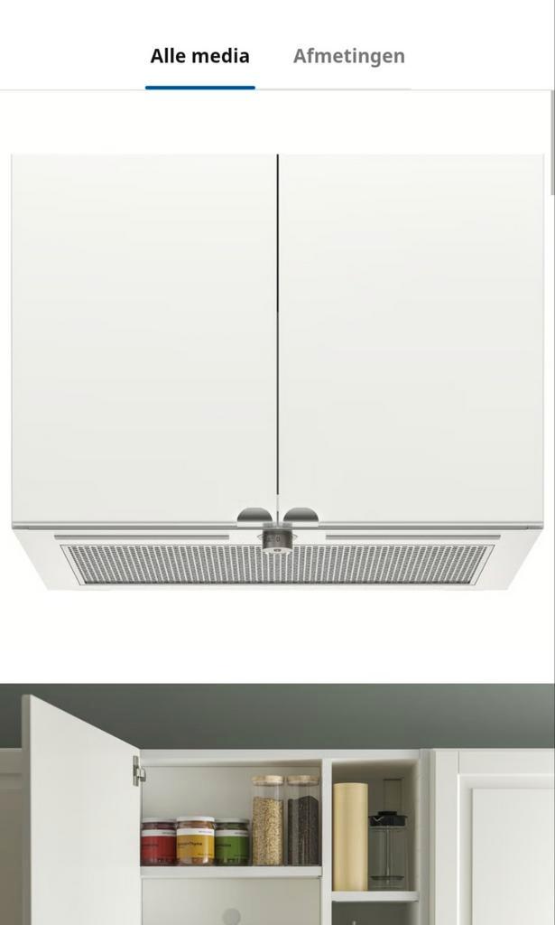 Nieuwe inbouw 80 cm afzuigkap van de ikea Undervrek Metod, Witgoed en Apparatuur, Afzuigkappen, Nieuw, Onderbouw afzuigkap, Recirculatie