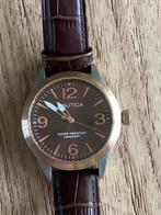 HEREN HORLOGE “NAUTICA”, Overige merken, Leer, Staal, Polshorloge