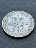 Zilveren halve gulden 1922 Koningin Wilhelmina, Postzegels en Munten, ½ gulden, Zilver, Ophalen of Verzenden, Koningin Wilhelmina