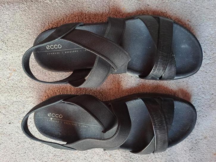 Ecco Sandalen - Zwart - Maat 38, Kleding | Dames, Schoenen, Zo goed als nieuw, Sandalen of Muiltjes, Zwart, Ophalen of Verzenden