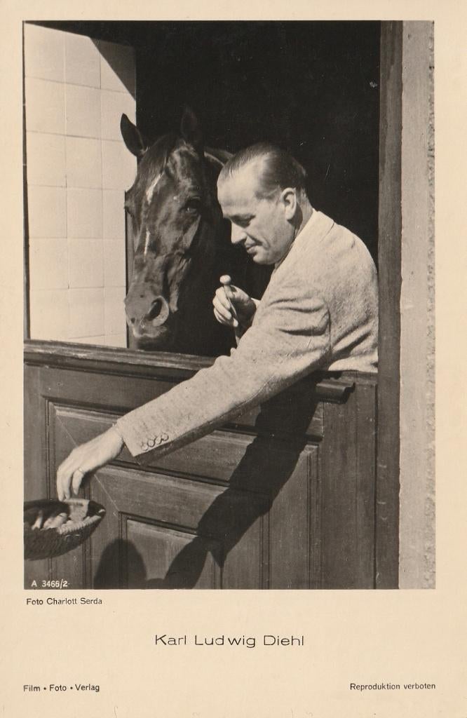 Oude Kaart Ludwig Diehl, Verzenden, 1940 tot 1960, Ongelopen, Sterren en Beroemdheden