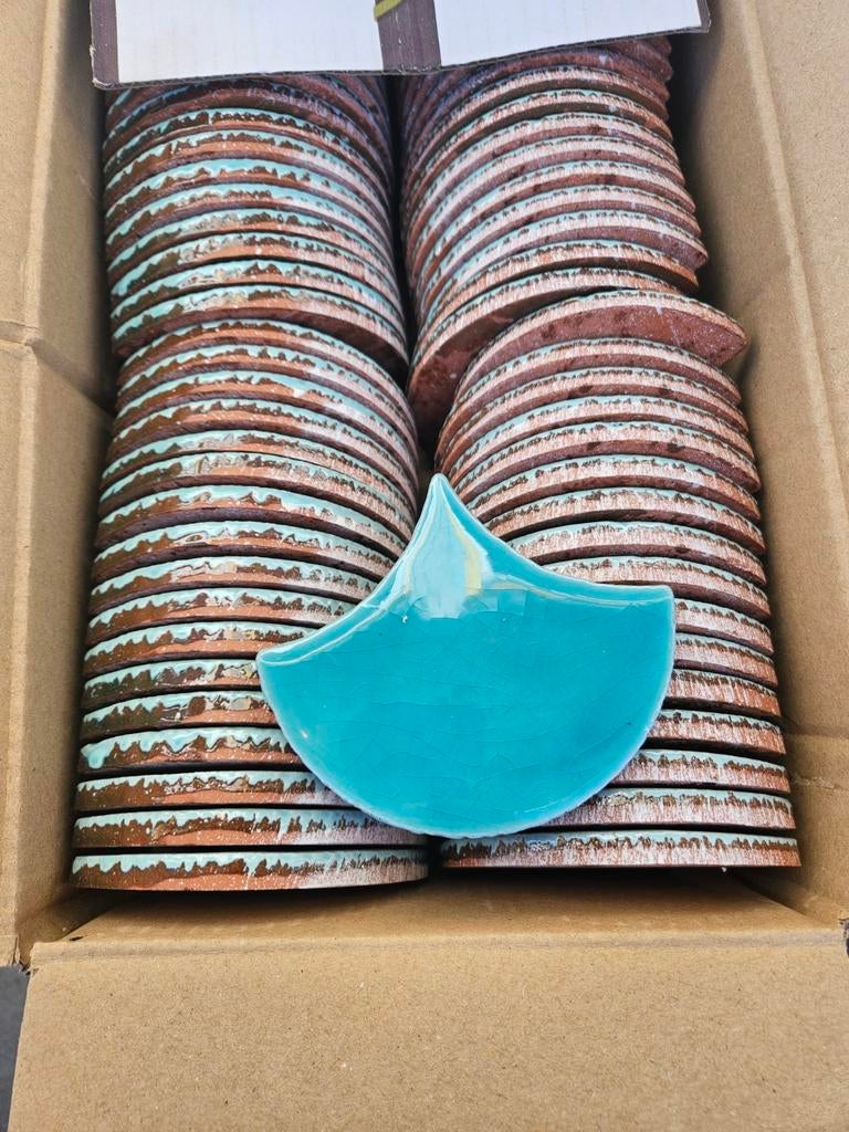 Handgemaakte Visgraat Tegels - Alcoceram Verde Azulado, Nieuw, Minder dan 20 cm, Minder dan 5 m², Wandtegels