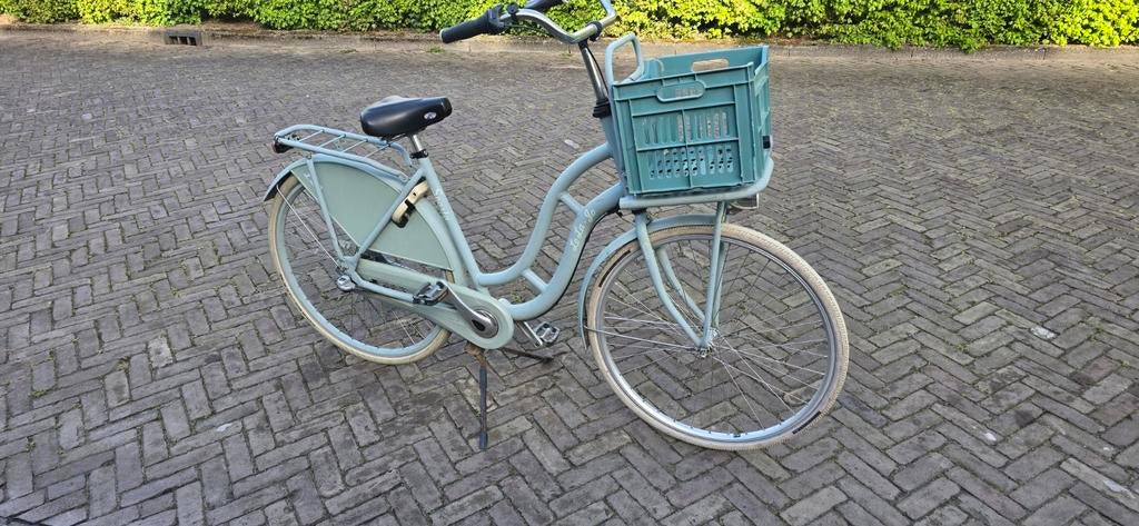 Sparta lo la lo damesfiets meisjes fiets
met rekje een krat, Sparta, 53 tot 56 cm, Versnellingen, Ophalen of Verzenden