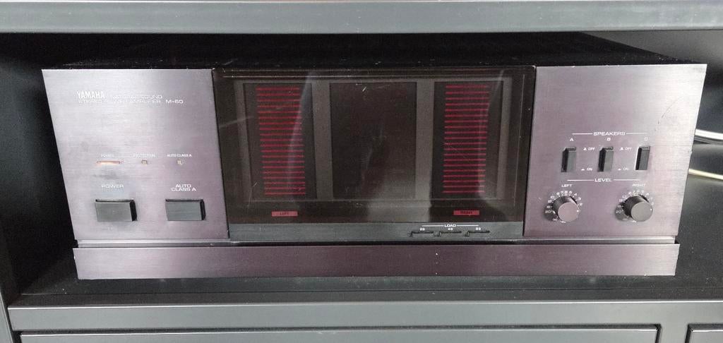 Yamaha M60 Stereo Eindversterker - Krachtig en Klassiek, Audio, Tv en Foto, Versterkers en Receivers, 120 watt of meer, Yamaha