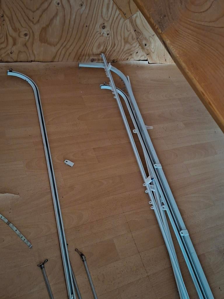 Gordijnroedes, Ophalen, Gebruikt, Wit