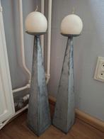 Zinken kandelaars., Ophalen of Verzenden, Zo goed als nieuw