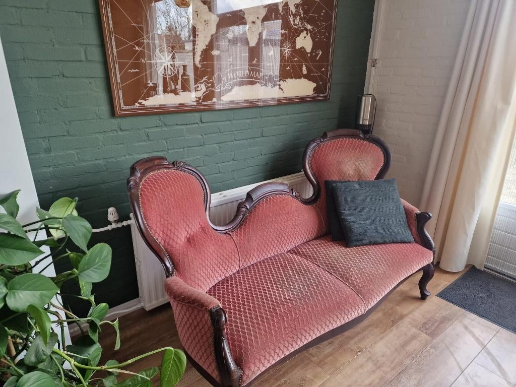 Klassieke bank in Queen Anne stijl., Huis en Inrichting, Banken | Bankstellen, 150 tot 200 cm, Tweepersoons, 75 tot 100 cm, Ophalen of Verzenden