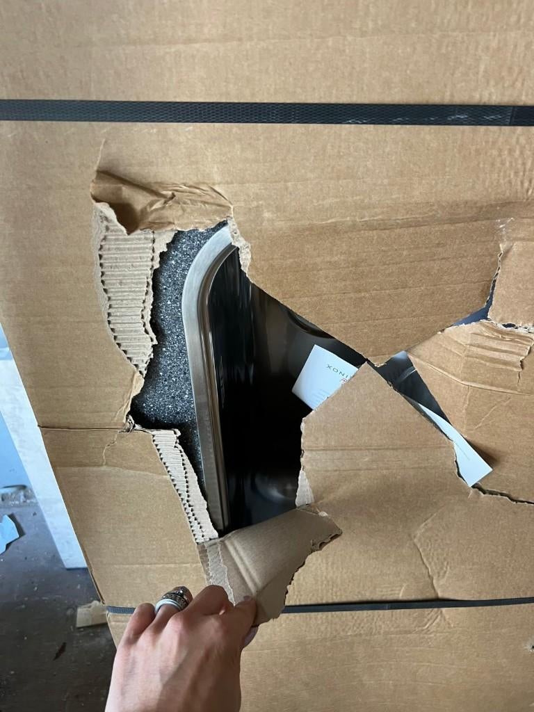 Nieuw Keukenblad met spoelbak koren grijs 170,5 x 60, Huis en Inrichting, Keuken | Keukenelementen, Ophalen, 150 tot 200 cm, Nieuw