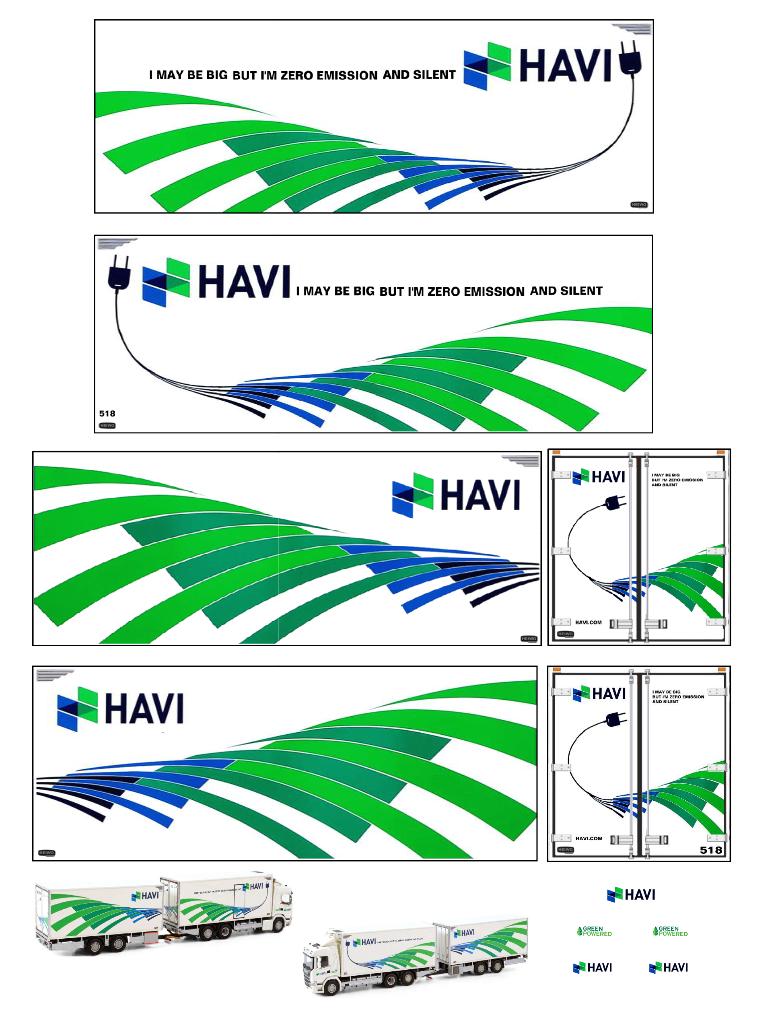 Vrachtauto decal 1:50 Havi logistics ( Combi ) type 3, Verzenden, Nieuw, Bus of Vrachtwagen, Overige merken