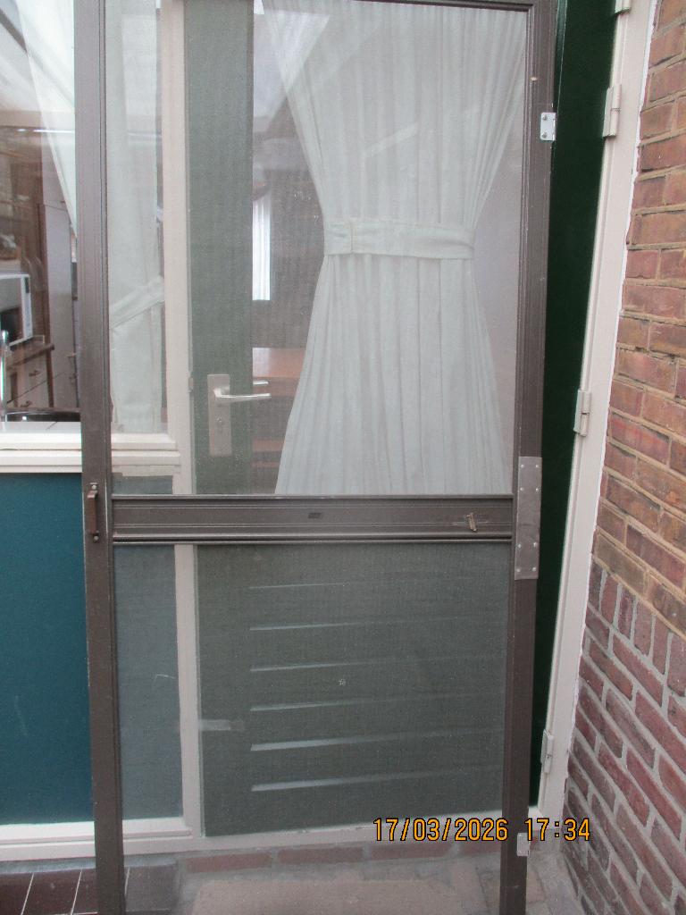 hor deur    aluminium, Doe-het-zelf en Verbouw, Deuren en Horren, Ophalen, Gebruikt, Binnendeur, 200 tot 215 cm