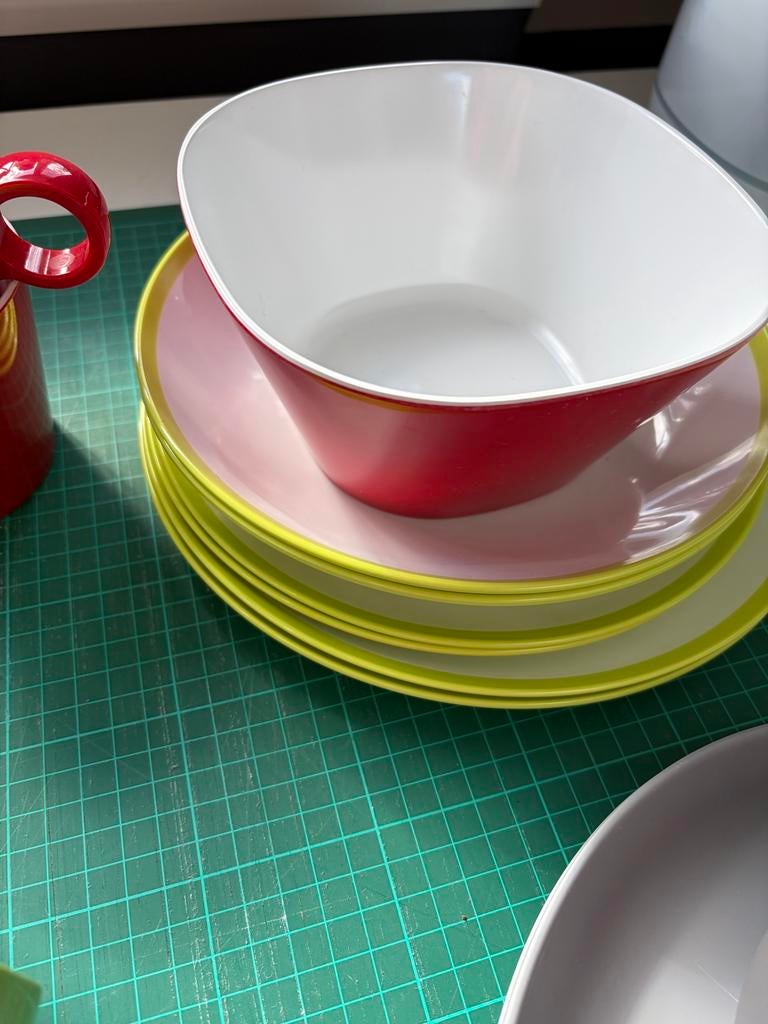 Mepal camping servies en bestek set - Ideaal voor onderweg, Ophalen, Gebruikt