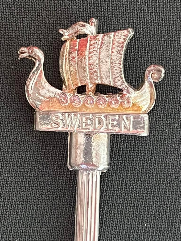 Prachtig vintage bewerkt lepeltje Zweden., Ophalen of Verzenden