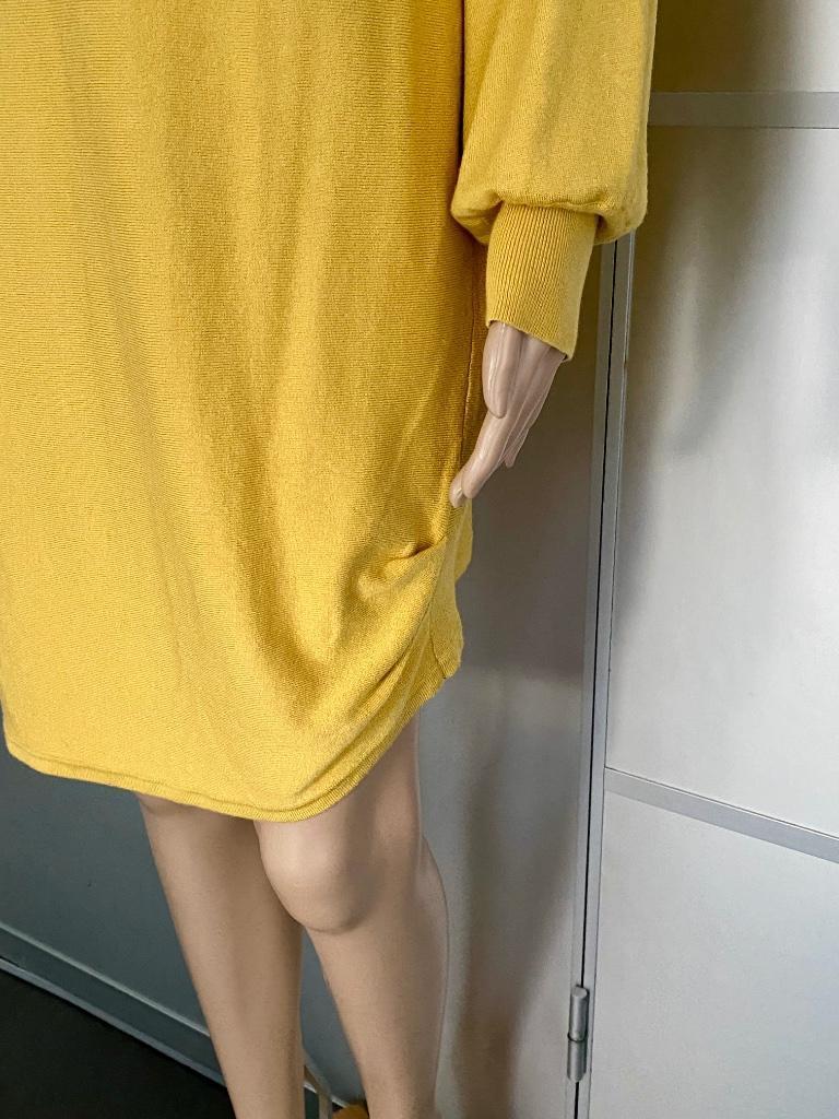 J40 Fijn-gebreide lange trui maat 48-50=XL oker-geel tuniek, Geel, Maat 46/48 (XL) of groter, Ophalen of Verzenden, Zo goed als nieuw