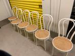 6 Witte Thonet Stijl Stoelen (setprijs), Huis en Inrichting, Stoelen, Ophalen, Gebruikt, Wit, Thonet