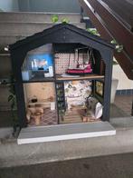 Handgemaakt Poppenhuis met Licht en Losse Meubels, Ophalen of Verzenden, Zo goed als nieuw, Poppenhuis