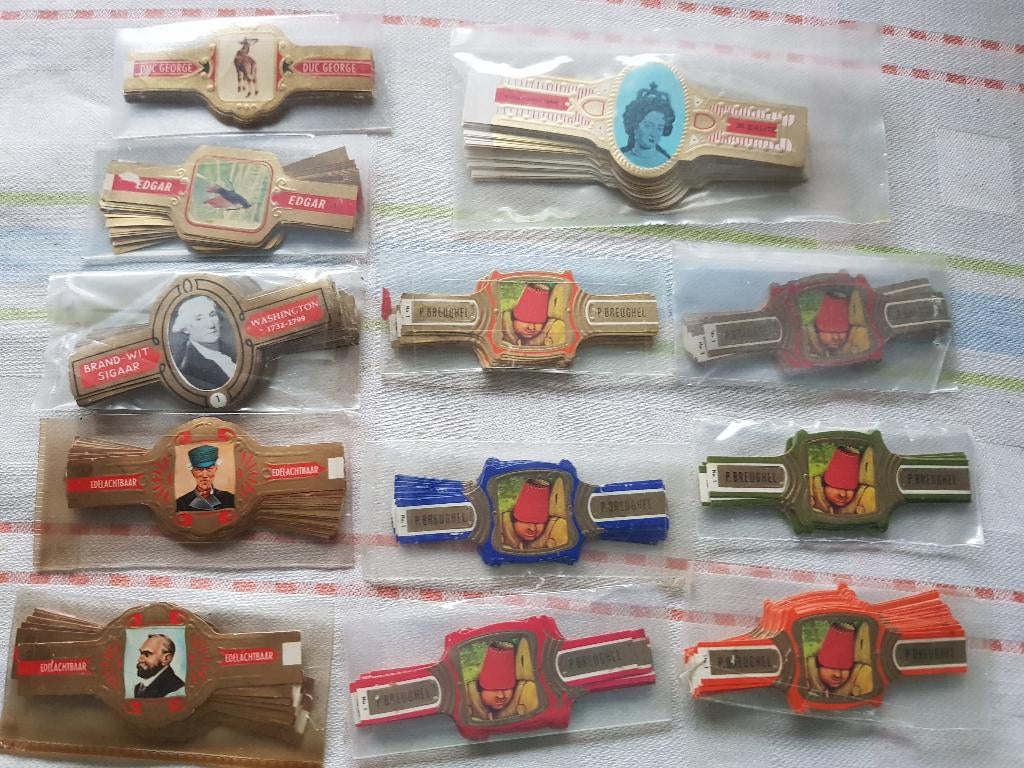complete verschillende series sigarenbandjes, Ophalen of Verzenden, Zo goed als nieuw, Sigarenbandjes