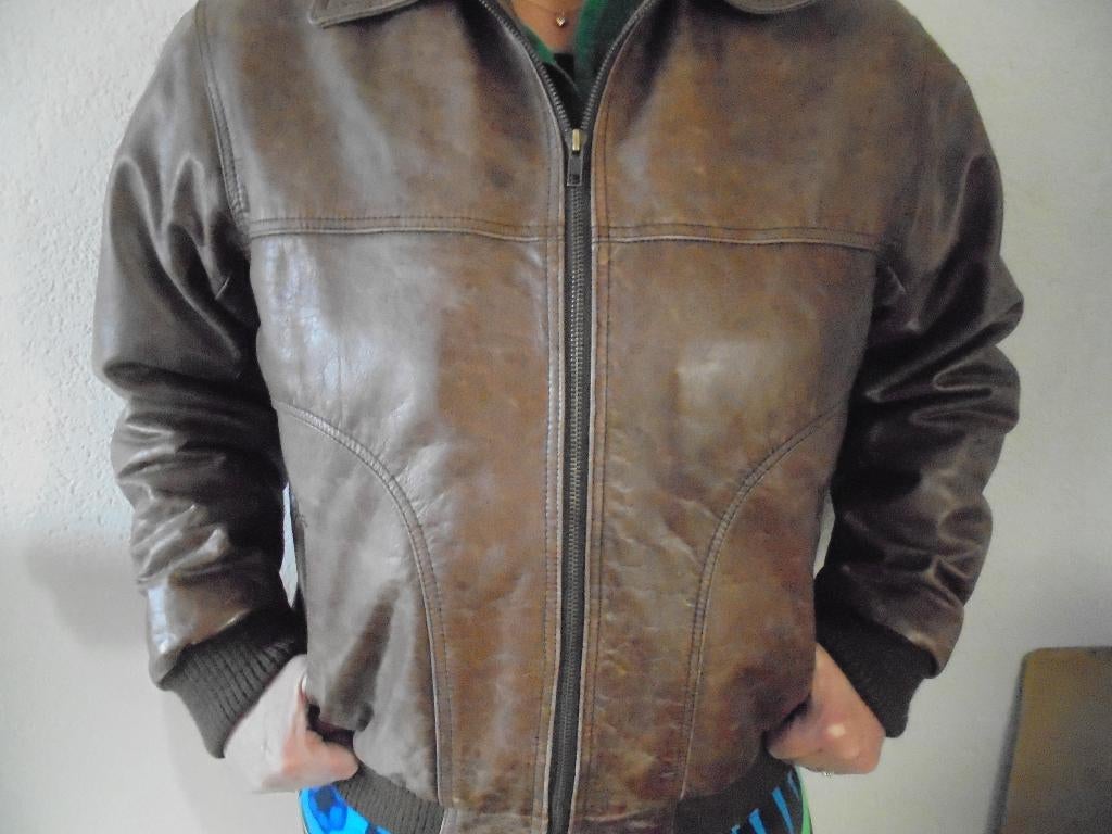 Echte leren winterjas maat XL., Kleding | Dames, Bruin, Maat 46/48 (XL) of groter, Zo goed als nieuw, West compagnie