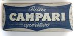 Handgeschilderd reclame bord Campari / Italiaans / Italië, Reclamebord, Zo goed als nieuw, DeKameraadachap, Dj.kammeraat@telfort.nl