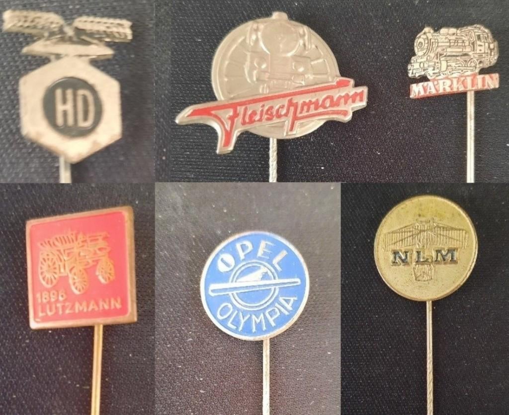 6 oude speldjes, Ophalen of Verzenden, Gebruikt, Transport, Speldje of Pin