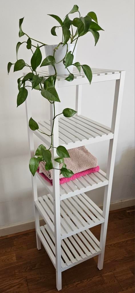 IKEA MUSKAN stellingkast badkamerkast wit, Ophalen, Zo goed als nieuw