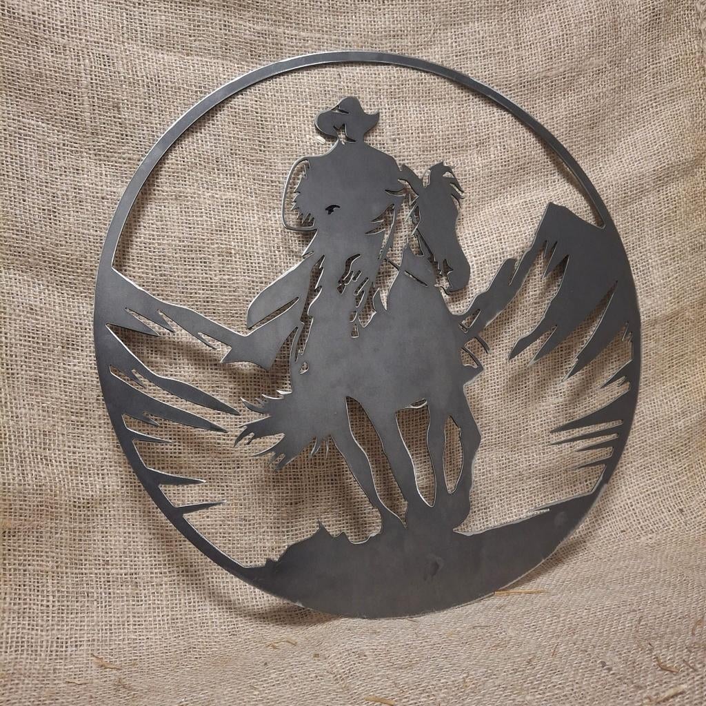 Cowboy in Country style - Cortenstaal, Huis en Inrichting, Ophalen of Verzenden, Nieuw
