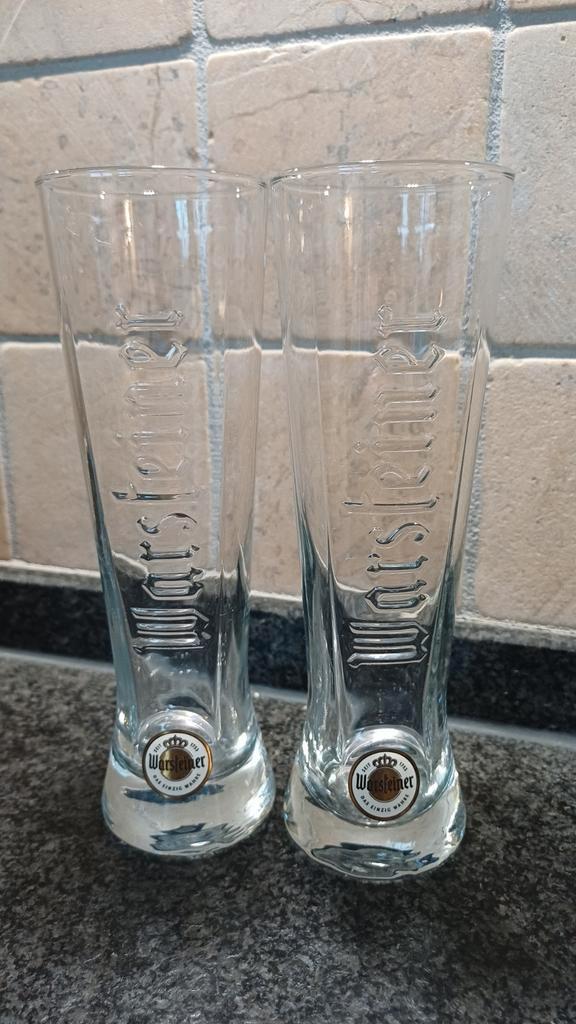 2 mooie Warsteiner bierglazen, Verzamelen, Biermerken, Zo goed als nieuw, Glas of Glazen, Overige merken, Ophalen of Verzenden