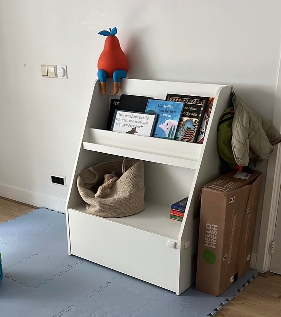 IKEA Bergig boekenkast met opbergruimte, wit, Ophalen, Gebruikt, 50 tot 100 cm, Minder dan 100 cm