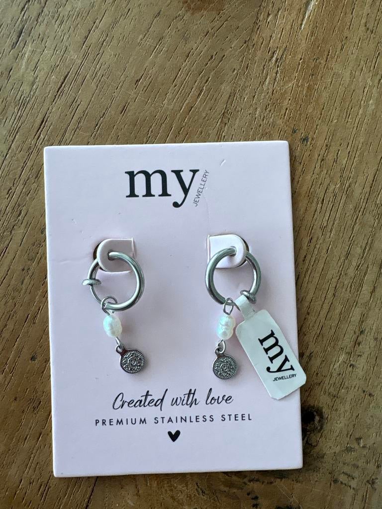 My Jewellery Oorbellen met Parel ( clip ), Ophalen, Hangers, Zo goed als nieuw, Met edelsteen