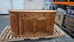 Teak houten dressoir met spiegel, Ophalen, Met deur(en), 150 tot 200 cm, Teakhout