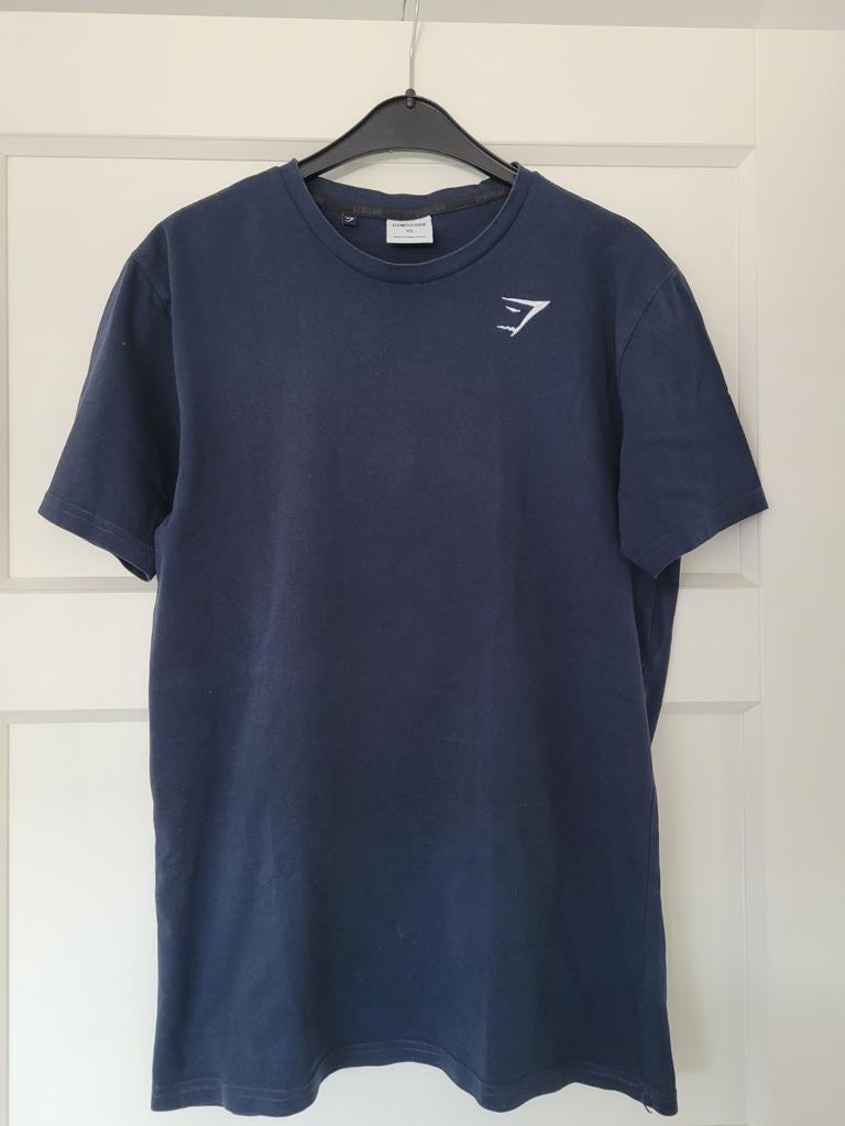 Gymshark T-shirt - Donkerblauw, Kleding | Heren, Blauw, Gymshark, Ophalen of Verzenden, Zo goed als nieuw