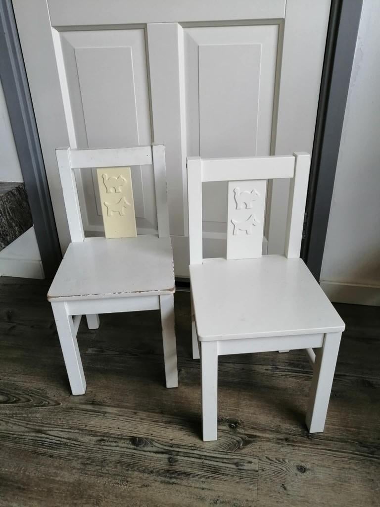 2 witte stoeltjes, Ophalen, Gebruikt, Stoel(en)