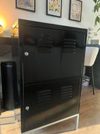 Mooie zwarte lockerkast met 2 vakken, Ophalen, Zo goed als nieuw