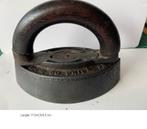 antieke strijkijzers, verwisselbare handgreep en onderstel, Ophalen of Verzenden