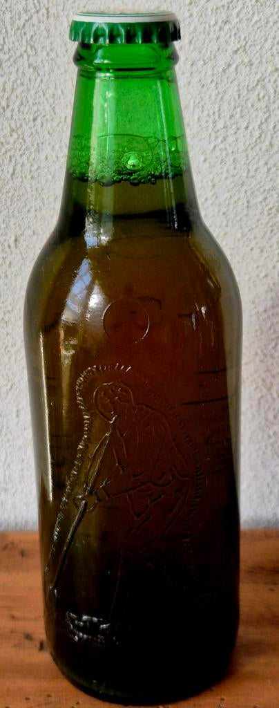 Verzamelaar HEINEKEN; zeer oud apart vol flesje bier, Ophalen of Verzenden, Zo goed als nieuw, Heineken