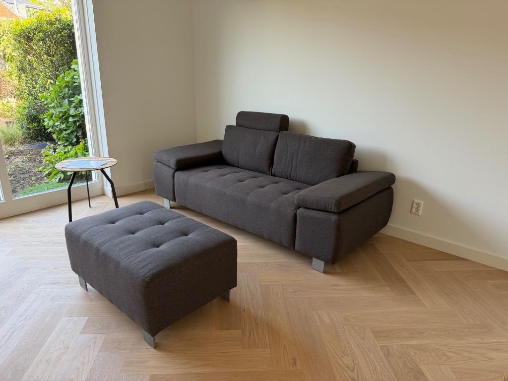 Trendy bank en hocker Henders & Hazel 2,5 zits, Ophalen, Overige maten, 75 tot 100 cm, Zo goed als nieuw