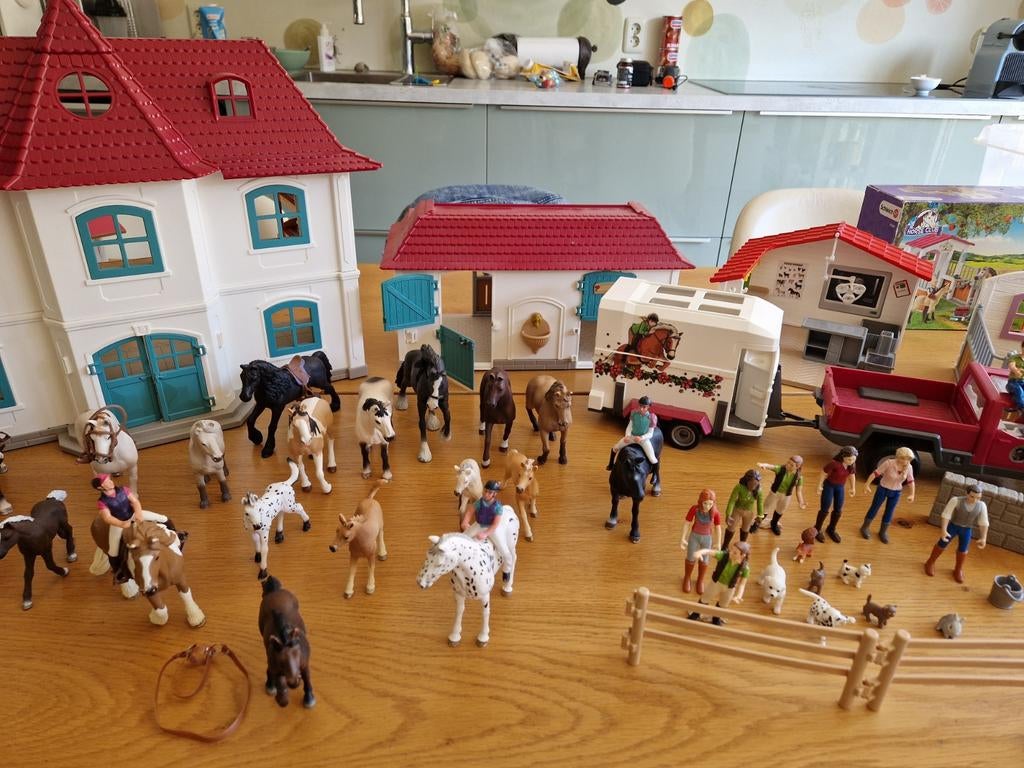 Grote Schleich paarden set, club lakeside, dierenarts, Ophalen, Gebruikt, Jongen of Meisje