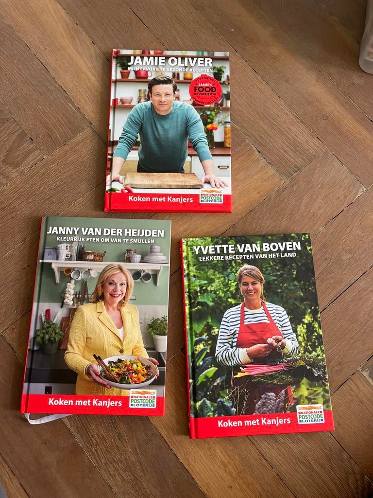 Nationale Postcodeloterij Kookboeken - Jamie, Janny, Yvette, Hoofdgerechten, Nieuw, Ophalen of Verzenden, Gezond koken