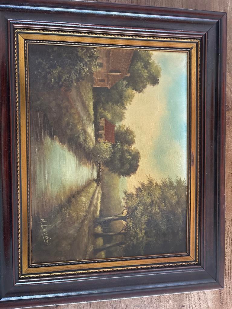 Schilderij M. Leusink, Antiek en Kunst, Kunst | Schilderijen | Klassiek, Ophalen of Verzenden